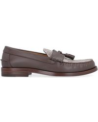 Gucci - Leather Loafers With Decorative Tassels - Lyst