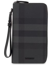 Burberry - Wallet With Wrist Strap - Lyst