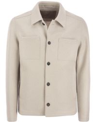 Herno - Long-sleeved Buttoned Shirt Jacket - Lyst