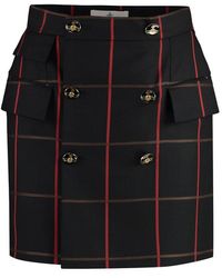 Vivienne Westwood - Check Pattern Wool Skirt - Lyst
