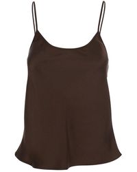 Plain - Spaghetti Strap Satin Camisole - Lyst