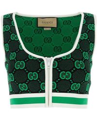 Gucci Asymmetric Knitted Crop Top - ShopStyle
