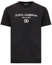 Dolce & Gabbana Logo Printed Crewneck T-shirt - Black