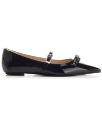 Stuart Weitzman - Bow Detailed Ballerina Shoes - Lyst