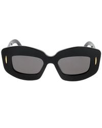Loewe - Rectangle Frame Sunglasses - Lyst