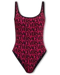 Versace - Logo One-piece Swimsuit - Lyst