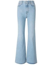 Donna Jeans da Jeans Acne Studios Jeans svasati con ricamoAcne Studios in Denim di colore Bianco 