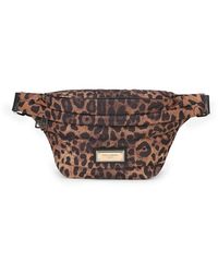 Dolce & Gabbana - Leopard-print Sicily Belt Bag In Quilted Nylon - Lyst