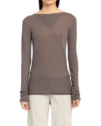 Rick Owens - Boat Neck Knitted Top - Lyst