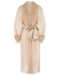 Ferragamo - Long-sleeved Belted Trench Coat - Lyst