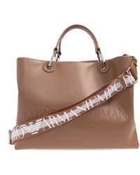 Emporio Armani - Shopper Bag With Logo, - Lyst