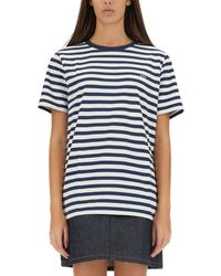 A.P.C. - Striped T-Shirt - Lyst