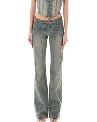 MISBHV - Lara Laced Studded Jeans - Lyst