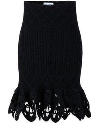 Rabanne - High Waist Scallop Hem Knitted Skirt - Lyst