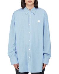 Acne Studios - Striped Collared Button-up Shirt - Lyst