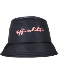 Off-White c/o Virgil Abloh Logo Printed Bucket Hat - Black