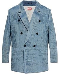 DIESEL - D-Pekka-Fsg2 Distressed Blazer - Lyst