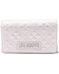 Love Moschino - Logo Lettering Quilted Crossbody Bag - Lyst