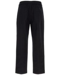 Valentino Side-stripe Straight Leg Trousers in Natural for