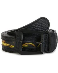 Versace Jeans Couture Baroque Printed Buckle Belt - Black