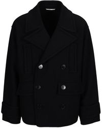 Valentino - Double-breasted Virgin Wool-blend Coat - Men - Lyst