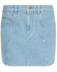 Isabel Marant - ‘Vesna’ Denim Skirt, , Light - Lyst