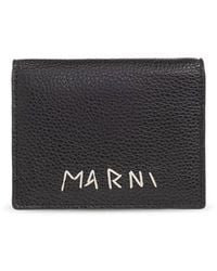 Marni - Logo Embroidered Bi-fold Wallet - Lyst