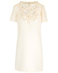 Valentino - Crepe Couture Cut-out Straight Hem Dress - Lyst