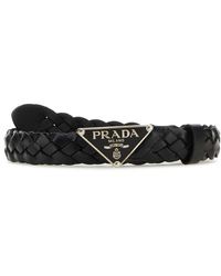 Prada logo-plaque Leather Bolo Tie - Farfetch