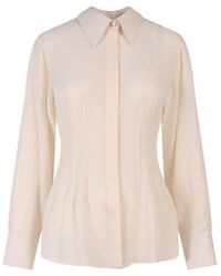 Chloé - Stitching Detailed Long-sleeved Shirt - Lyst