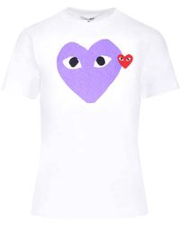 COMME DES GARÇONS PLAY Lilac Heart T-shirt - Purple
