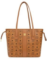 MCM - Allover Logo Printed Shopper Bag - Lyst