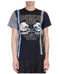 Needles - 7 Cut Panelled T-Shirt - Lyst