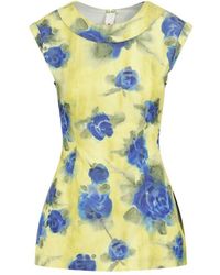 Marni - Floral Printed Crewneck Sleeveless Top - Lyst