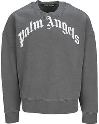 Palm Angels - Logo-print Cotton Sweatshirt - Lyst