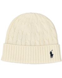 Polo Ralph Lauren Cable-knit Beanie - Natural