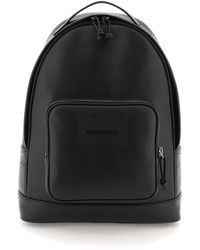 Emporio Armani - Leather Backpack - Lyst