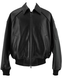 Juun.J - Long Sleeved Zipped Leather Jacket - Lyst