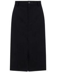 Balenciaga - Panelled Midi Skirt - Lyst
