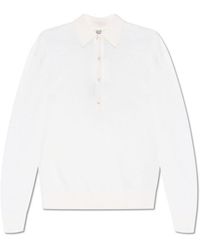 Totême - Button Detailed Knitted Polo Shirt - Lyst