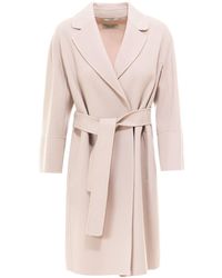 Max Mara Belted Coat - White