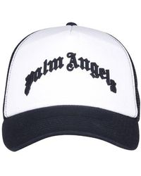 Palm Angels Curved Logo Trucker Cap - Black