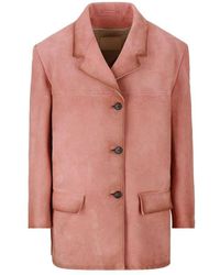 Prada - Long-sleeved Button-up Coat - Lyst