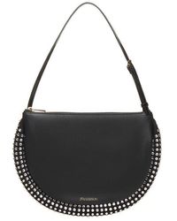 JW Anderson - Crystals Bumper Moon Leather Bag - Lyst