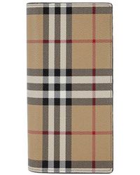 Burberry - Checkered Bifold Wallet - Lyst