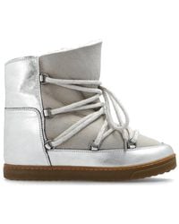 Isabel Marant - Nowles Lace-up Wedge Boots - Lyst