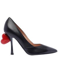 Moschino - Heart Embellished Pointed Toe Pumps - Lyst