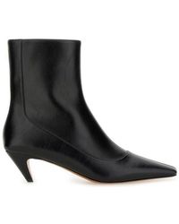 Stella McCartney - Pointed Toe Zipped Boots - Lyst