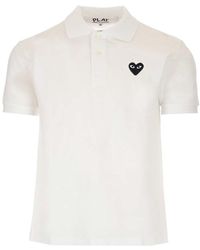 COMME DES GARÇONS PLAY - Logo-heart Cotton Polo Shirt - Lyst