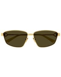 Bottega Veneta - Rectangular Frame Sunglasses - Lyst